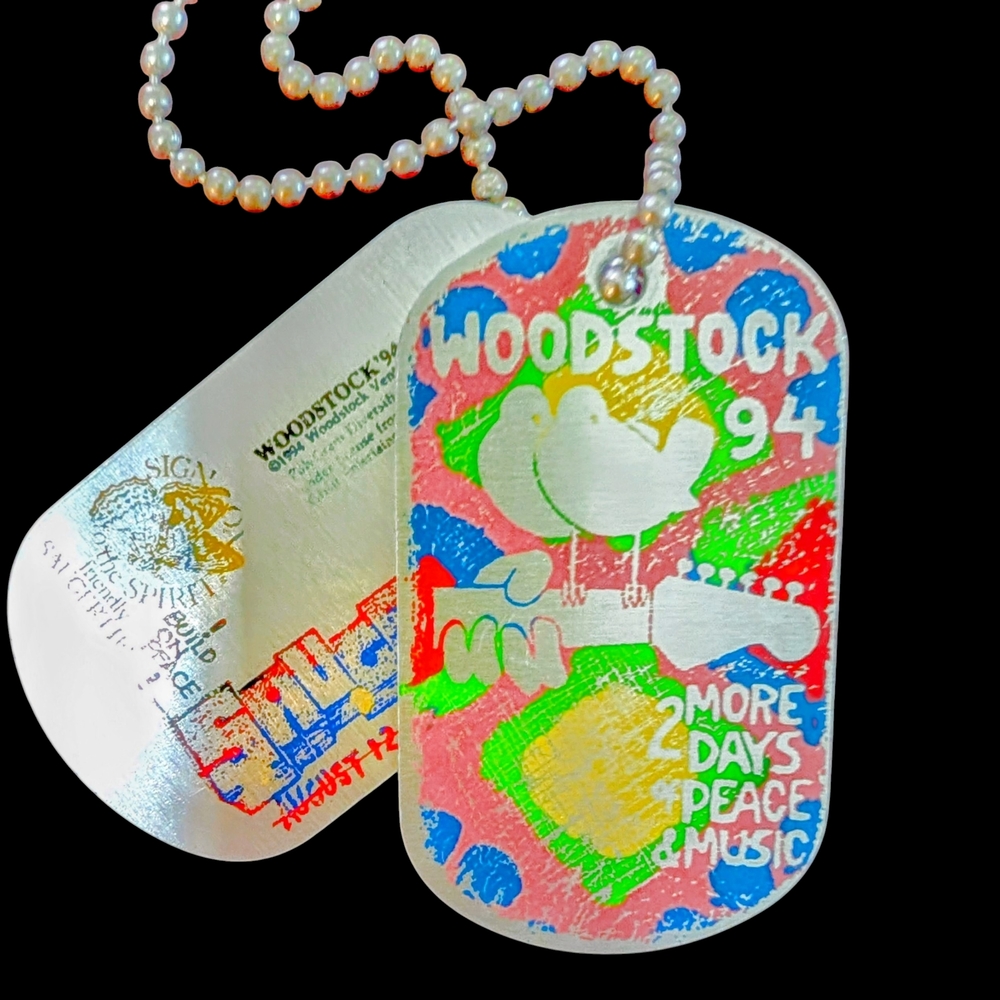 Colorful Woodstock 94 Commemorative Dog Tag